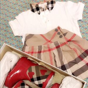 Toddler Burberry Outfit & Shoes